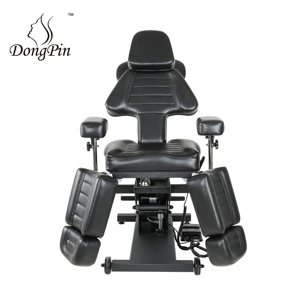 2  Motors Electric Adjustable Tattoo Chair, Beauty Body Art Tattoo Supplies Bed