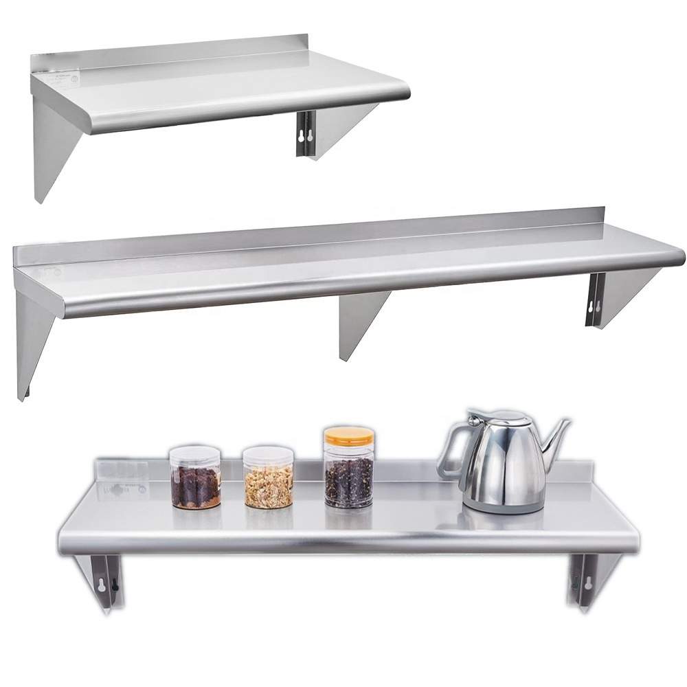 Dontalen NSF Stainless Steel Wall Shelf Set Custom Wall Mounted Floating Shelves