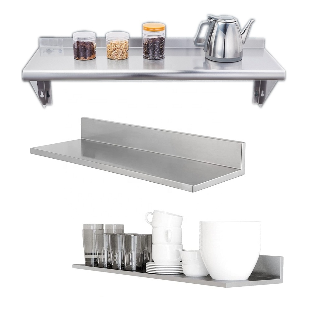 Dontalen Commercial Heavy Duty Solid Wall Shelves Restaurant Stainless Steel Folding Kitchen Rack Shelf