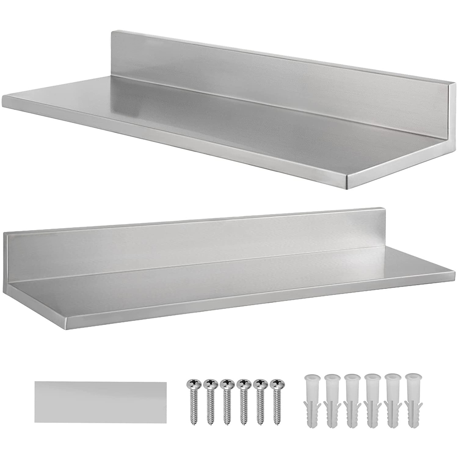 NSF Stainless Steel Shelve Floating Shelves Wall Mounted Storage Shelves Floating Wall Shelf For Restaurant Kitchen