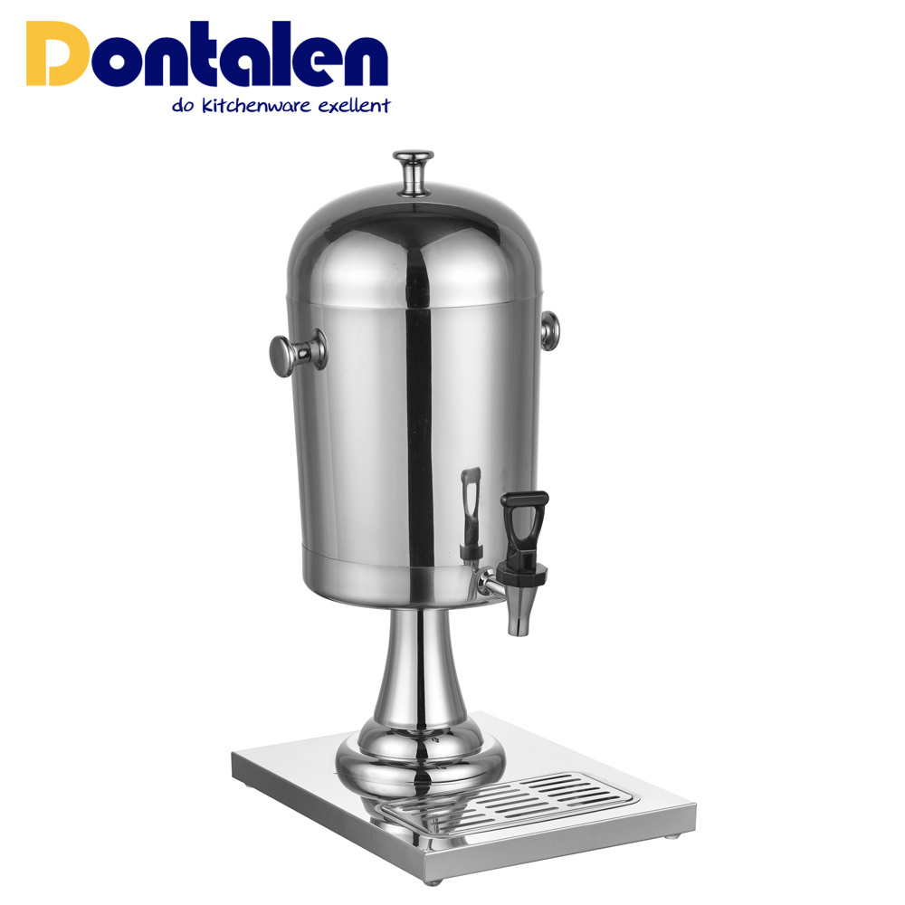 Dontalen 8L Deluxe Stainless Steel Milk Coffee Urn Juice Beverage Dispenser For Buffet Catering