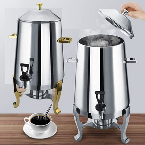 Hotel Stainless Steel 13L Hot Tea Coffee Urm Restaurant Large Capacity Coffee Warmer Dispenser