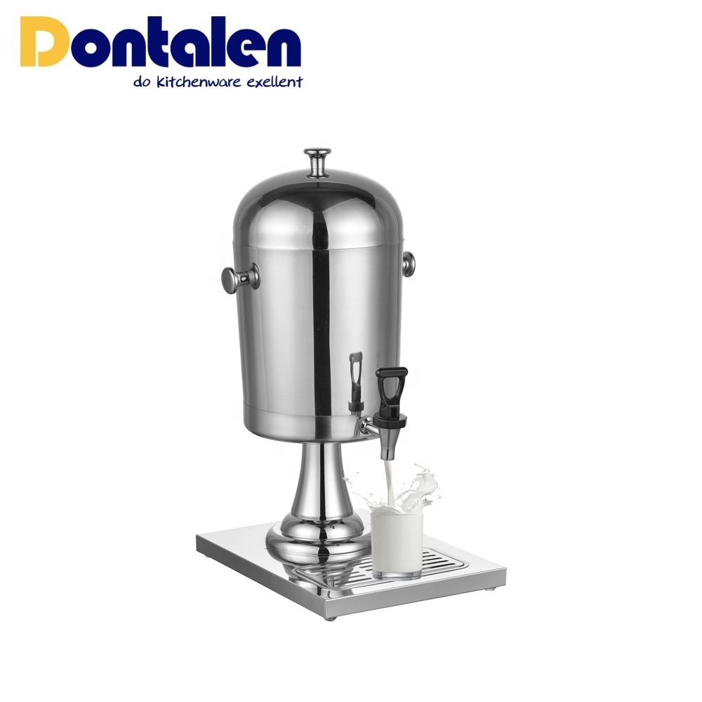 Dontalen 8L Deluxe Stainless Steel Milk Coffee Urn Juice Beverage Dispenser For Buffet Catering