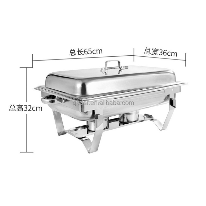 Wholesale Hotel Restaurant Catering Luxury Chafing Dish Buffet Set Stainless Steel Alcohol buffet stove 9L Chaffing Dish Set