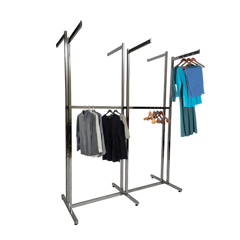 Custom Clothing Display Racks Garment Metal Shelf Store Dress Display Stands For Clothes Shops