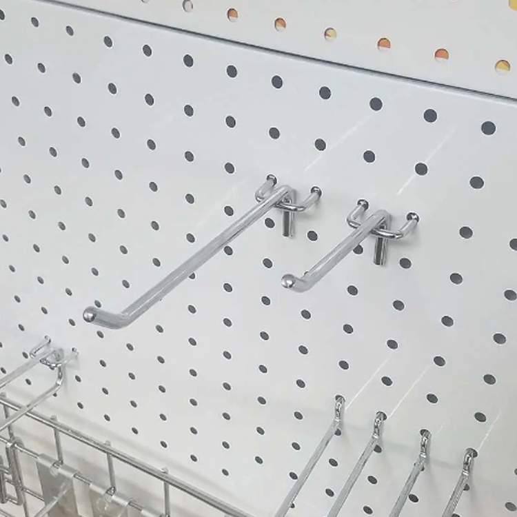 Custom metal hook pegboard supermarket pegboard hook 6 inch wire mesh display hooks