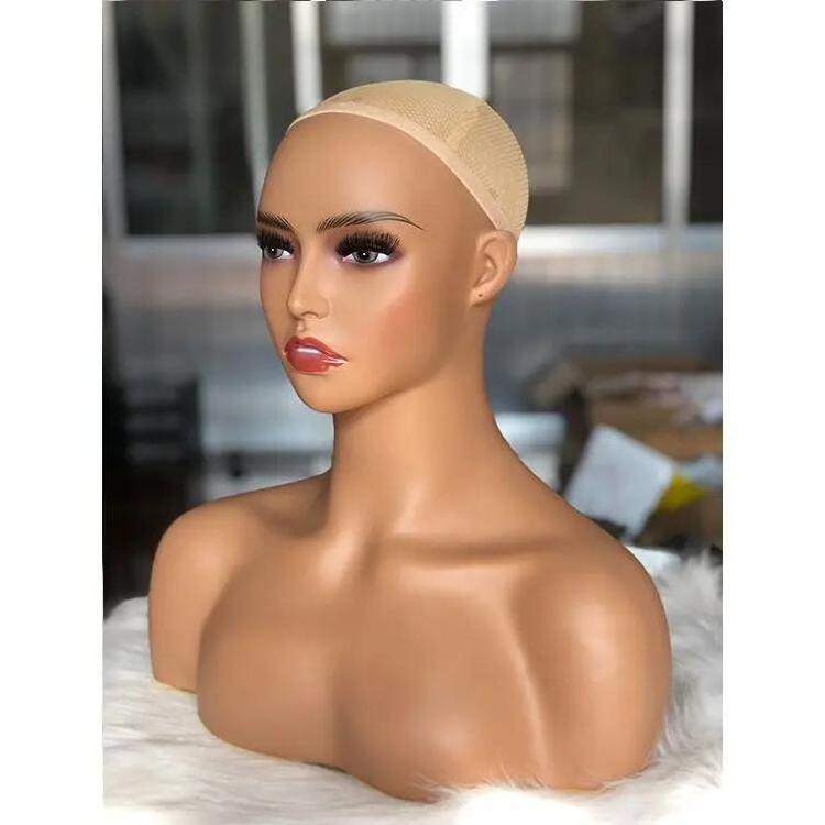 Wholesale Customize Makeup wig mannequin with shoulder mannequin head