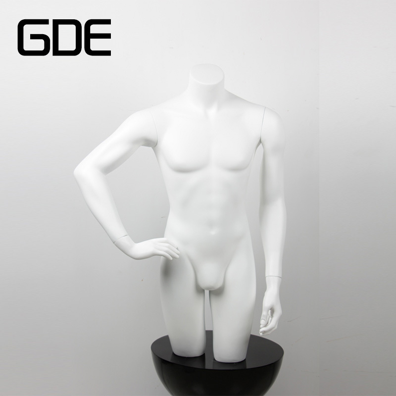 Half body men mannequin doll fiberglass male mannequin torso