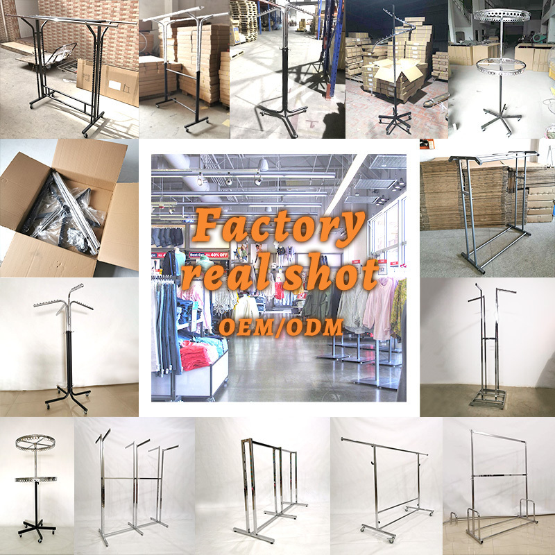 Custom stand display racks shop racking display garment clothing rack