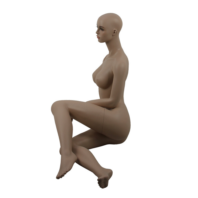 Fashion Designer make up Female sitting legs fold yoga pose mannequin