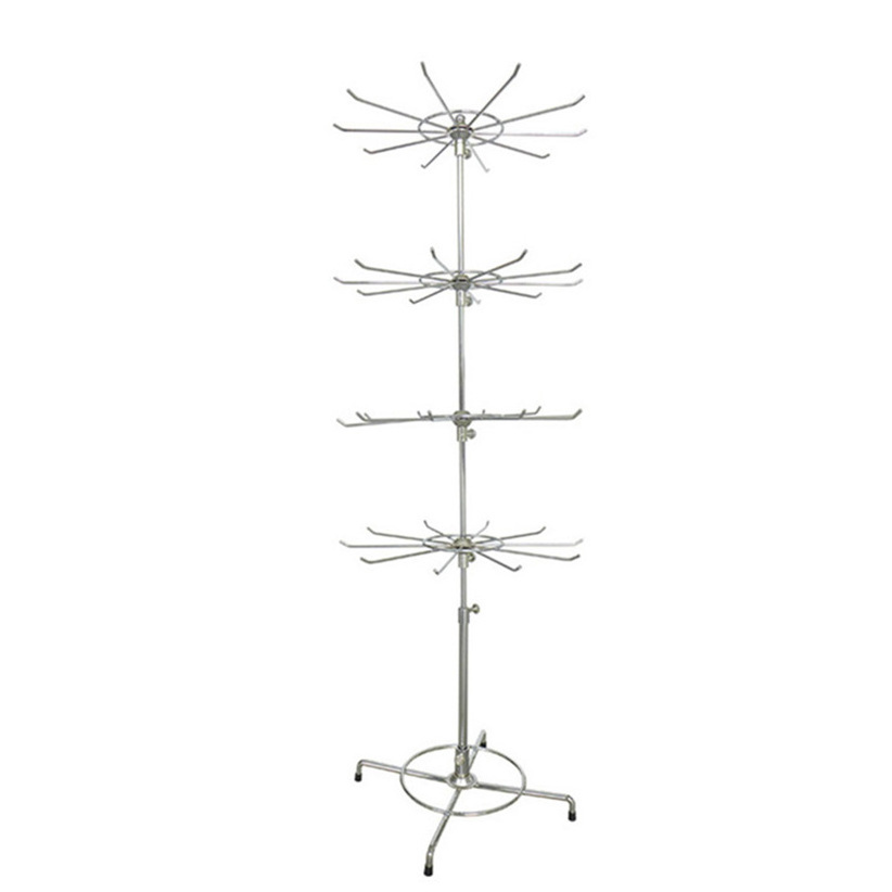 Metal spinning ties display rack with 4 legs