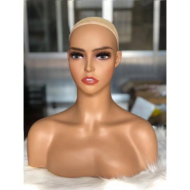 Wholesale Customize Makeup wig mannequin with shoulder mannequin head