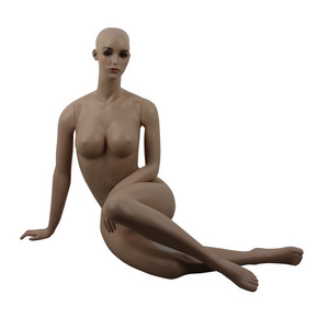 Fashion Designer make up Female sitting legs fold yoga pose mannequin