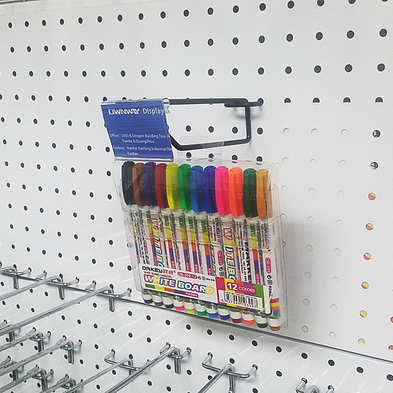 Metal Chrome display hanging hooks used pegboard panel Peg Slat Wall Retail paint hooks