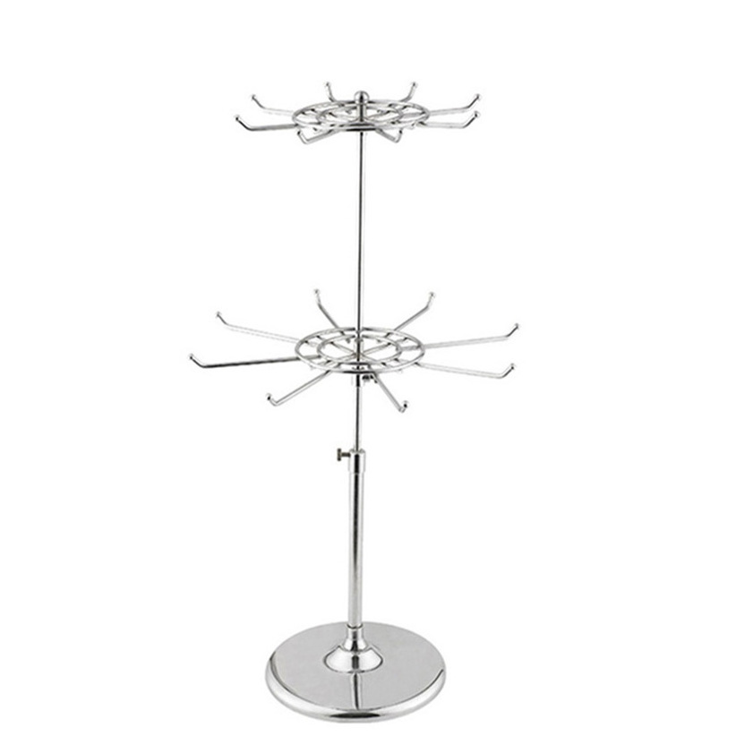 Metal spinning ties display rack with 4 legs