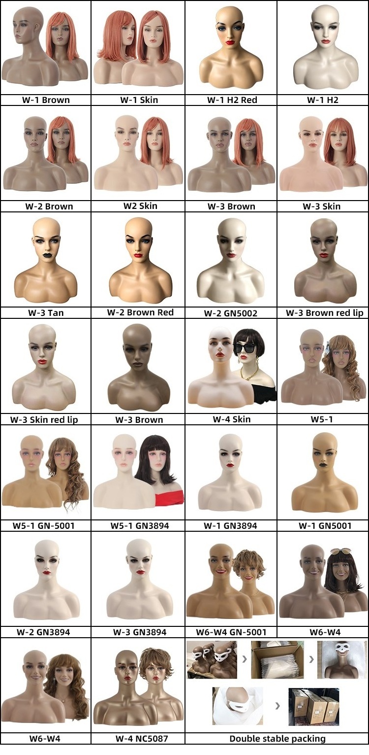 Wholesale fiberglass long neck wall mount beautiful mannequin wig heads