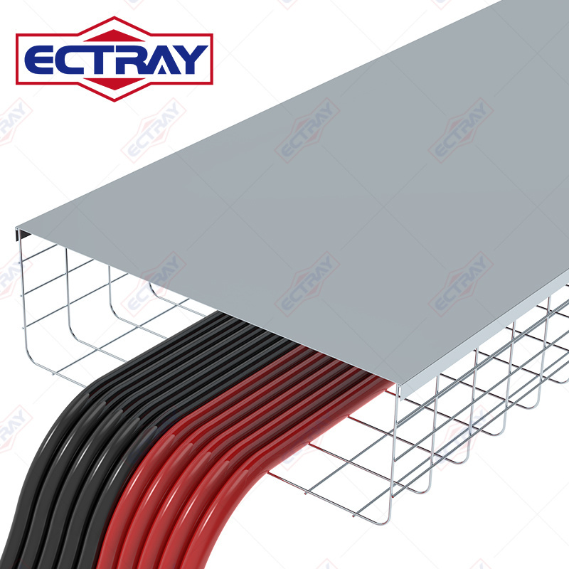 Wire Mesh Cable Tray Loading Customized Basket Channel Steel Metal Welded Galvanized Wire Mesh Cable Tray for Solar System