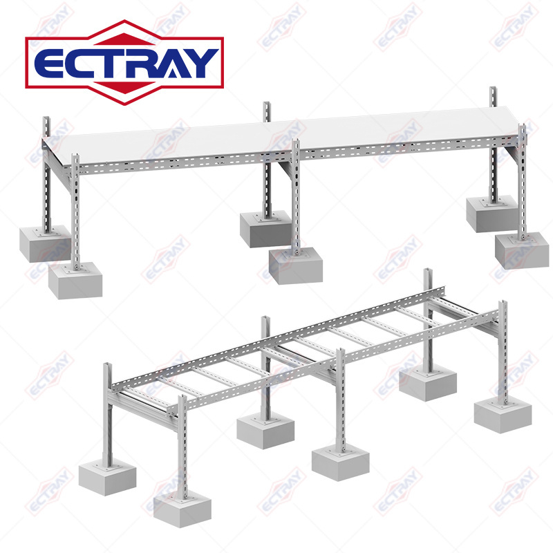 Hot Dipped Galvanized Ladder Type Cable Tray OEM ODM Heavy Duty Cable Ladder Perforated Galvanized Steel C Channel Cable Tray