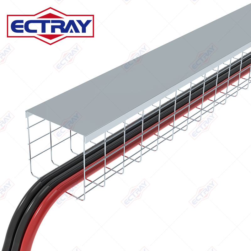 Wire Mesh Cable Tray Loading Customized Basket Channel Steel Metal Welded Galvanized Wire Mesh Cable Tray for Solar System