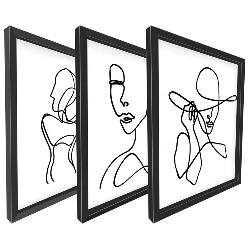 EAGLEGIFTS Home Decor Custom Funny Abstract Minimalist Line Drawing Sexy Woman Prints Framed Pictures Laundry Wall Art