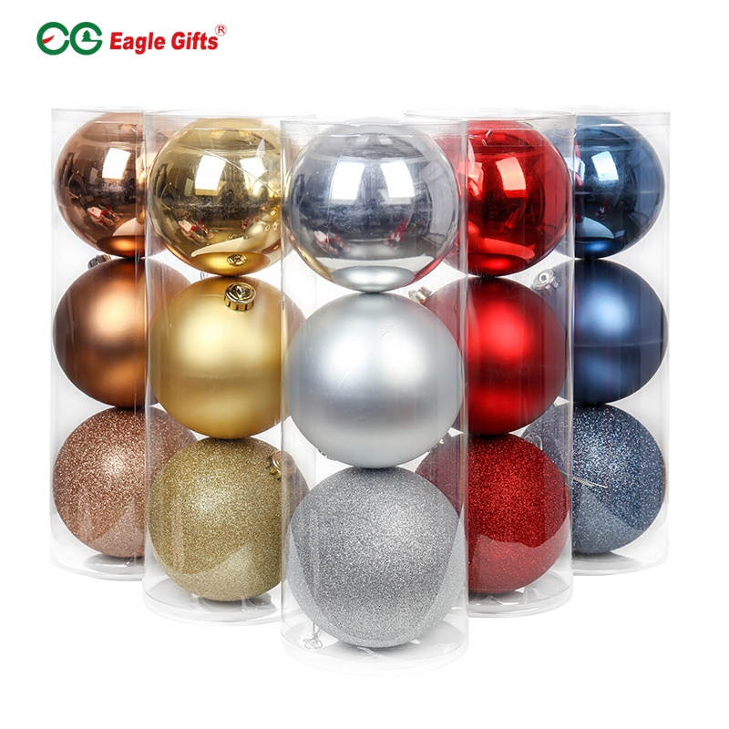 EAGLEGIFTS American Giant Big Large Xmas Tree Ball Ornament Set 2024 Family Indoor Decoration Christmas Shatterproof Baubles