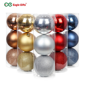 EAGLEGIFTS American Giant Big Large Xmas Tree Ball Ornament Set 2024 Family Indoor Decoration Christmas Shatterproof Baubles