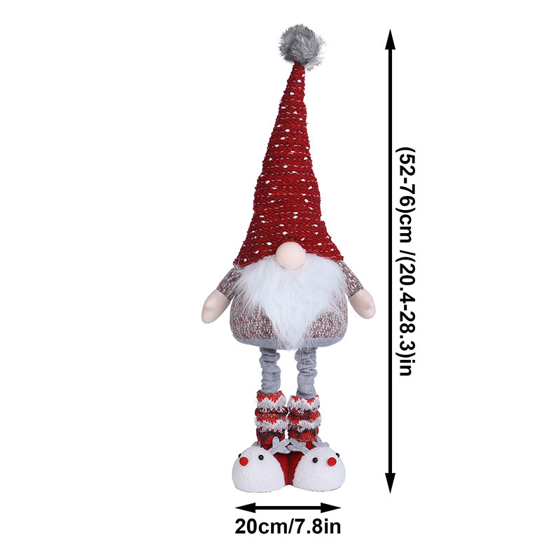 EAGLEGIFTS Xmas Holiday Home Decor Swedish Tomte Large Standing Stuffed Dolls Christmas Plush Gnomes with Retractable Legs