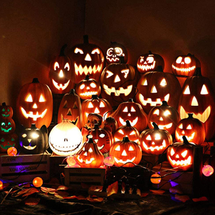 EAGLEGIFTS 2024 Party Decorations Prop Lights LED Lantern Accessories Custom Home Lighted Halloween Pumpkin