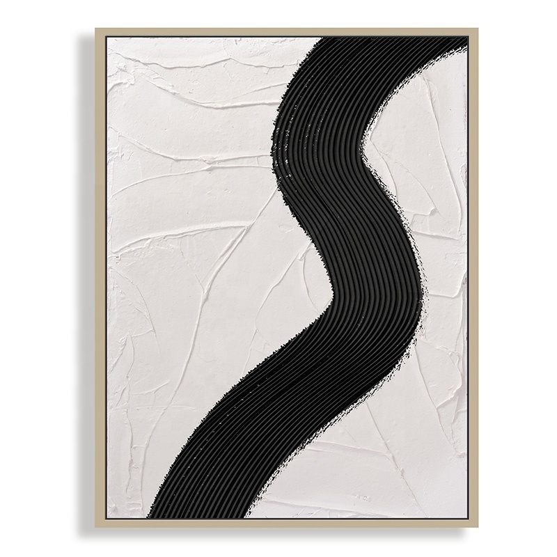 EAGLEGIFTS 3D Texture Printing Black Leaf Wall Art Home Lobby Contemporary Hanging Art Wall Decor