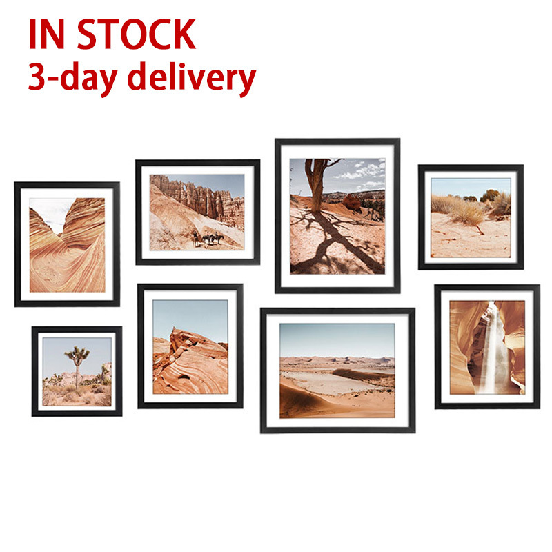 EAGLEGIFTS 2024 Hot Sale Houses Interior Modern 8 Pieces Scenery Framed Artworks Home Decor Wall Art Picture For The Wall