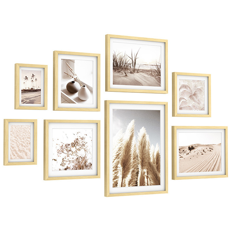 EAGLEGIFTS Decorative 8x10 Photo Picture Frame Plastic 8 Piece Scenery Wall Decor Frame