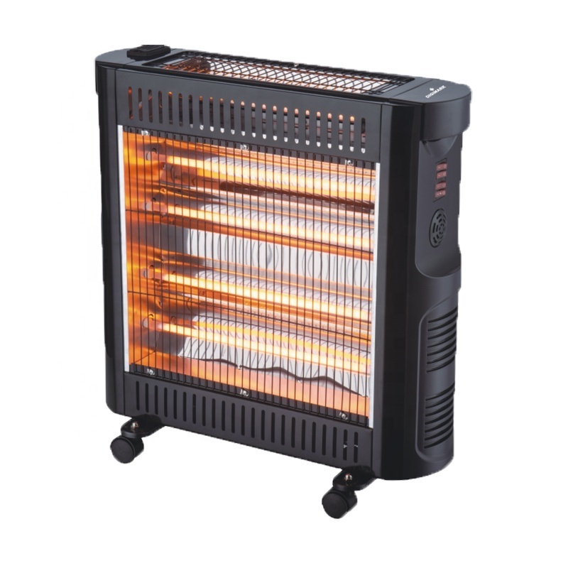 Electric portable room quartz heater build-in safety switch 4 heating powers 500W/1000W/2000W/2500W quartz heater