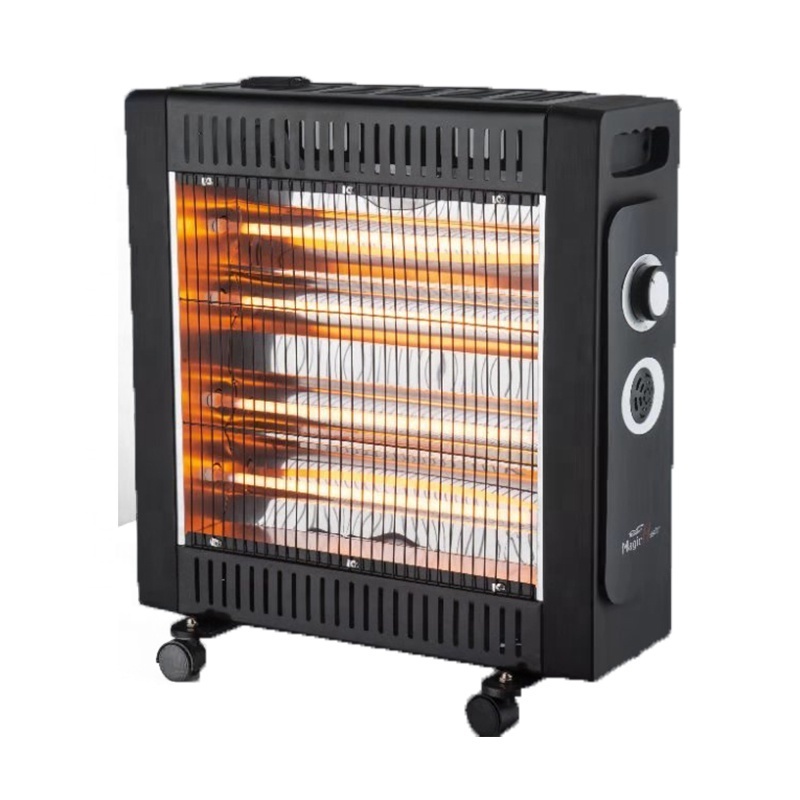 Electric portable room quartz heater build-in safety switch 4 heating powers 500W/1000W/2000W/2500W quartz heater