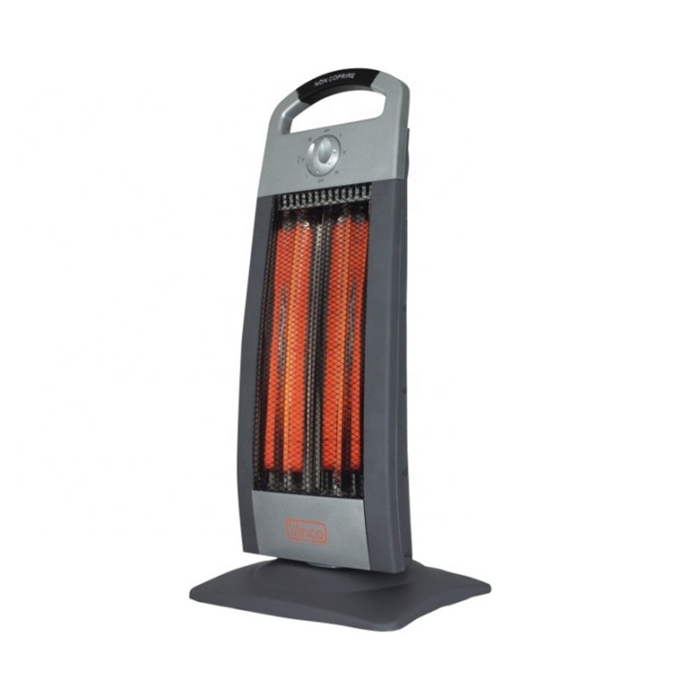 Carbon heating elements 500/1000W carbon fibre infrared heater with tip over switch standing floor electric heater