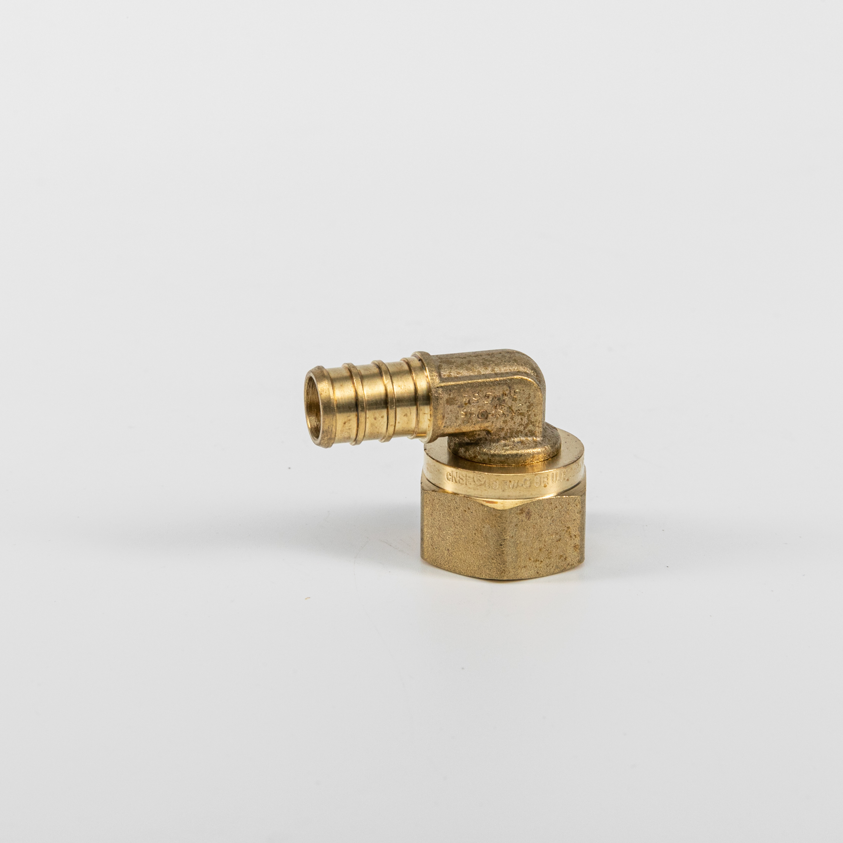 Factory Direct Supply Lead Free LF BRASS FEMALE SWIVEL  ELBOW  PEX ELBOW (BRASS NUT&PLASTIC NUT)