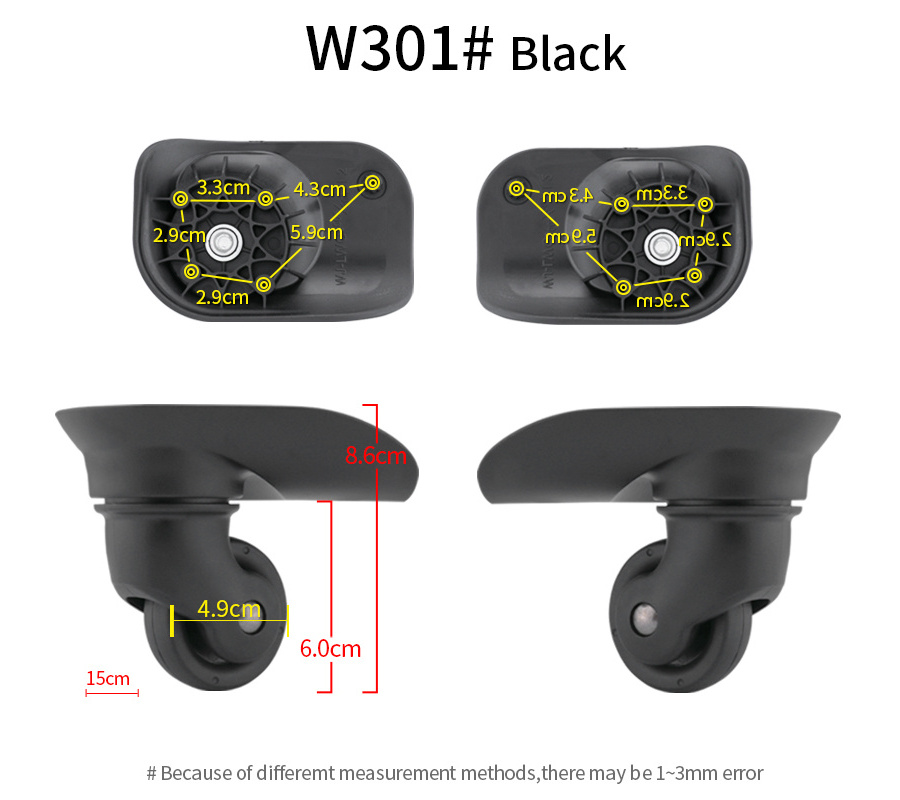 Luggage wheel password aircraft box universal wheel and pulley repair caster detachable luggage wheels