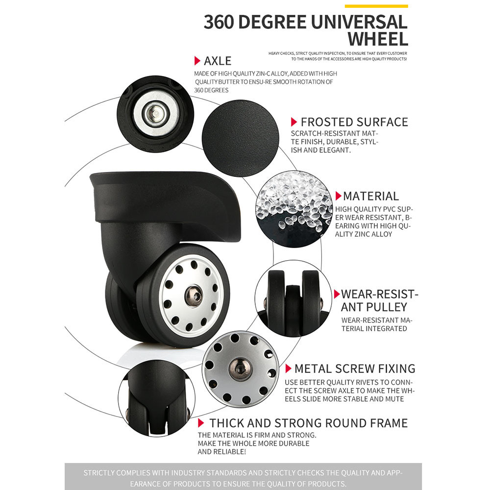 Luggage wheel password aircraft box universal wheel and pulley repair caster detachable luggage wheels