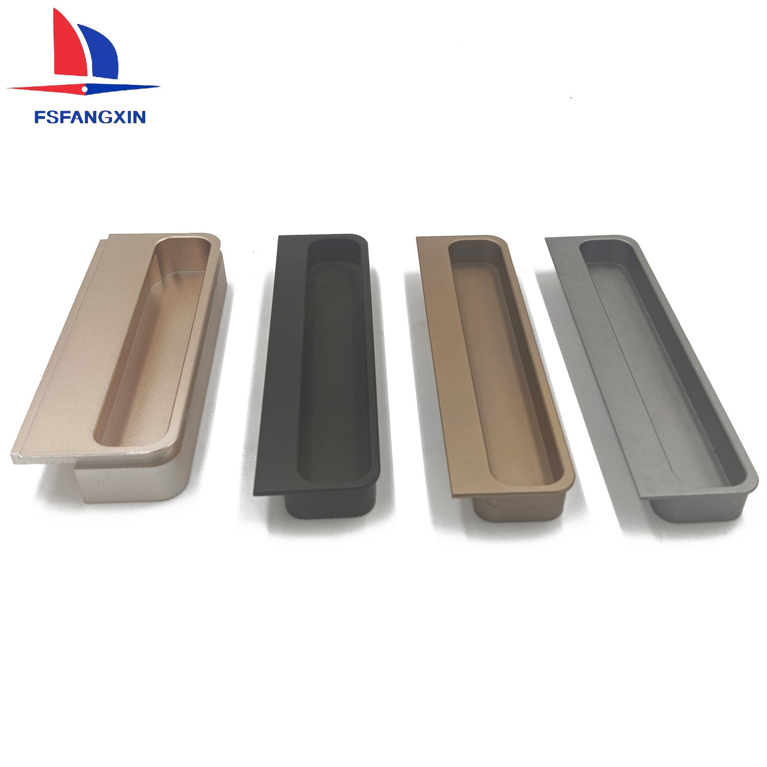 Factory Wholesale Aluminum Recessed Wardrobe Furniture Pull Embedded Brass Cabinet Drawer Handle