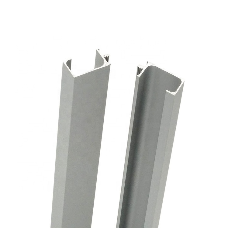 Silver finished aluminum alloy hidden G shape handles profiles for kitchen cabinet