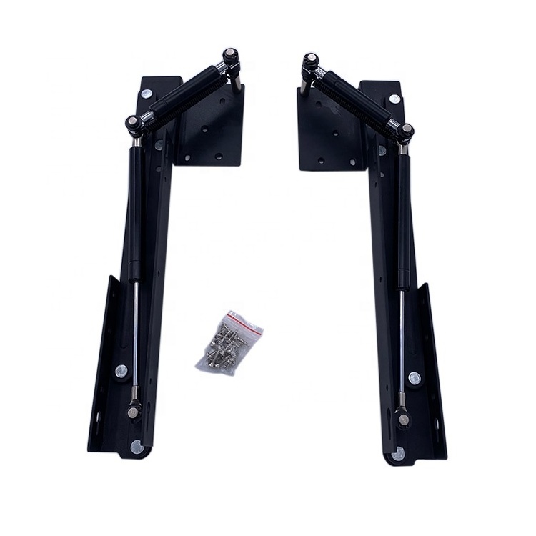 Double folding door buffer support kitchen cabinet hydraulic support