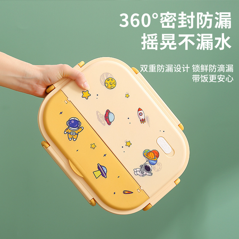 Cartoon 316 Stainless Steel Insulated Lunch Box Food Grade Children Microwavable Bento Lunch Box Leak Proof With Tableware Set