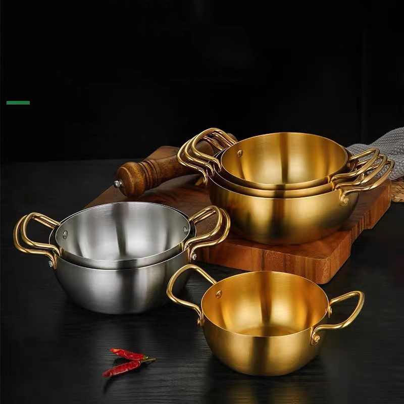 Ramen Noodles Pot Hot Shin Stainless Steel Ramyun Pots Noodles Cooker for Soup Meat Dumpling