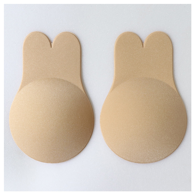 Invisible Reusable Lifts Breasts Covers Frontless Bra Kit Bunny Push Up Boobs Nude Silicone nipple covers