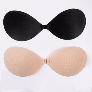 New Arrival Breathable Bra Sexy Front Buckle Sticky Round Cup Bra Reusable Backless Wireless Strapless Adhesive Invisible Bra