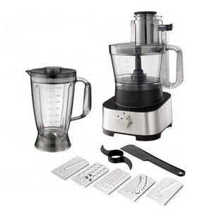 1000W Food Processor Glass Blender Jug with Extra-wide Feed Chute, Brushed Stainless Steel Housing, 3.5L Bpa-free Bowl & 1.6L