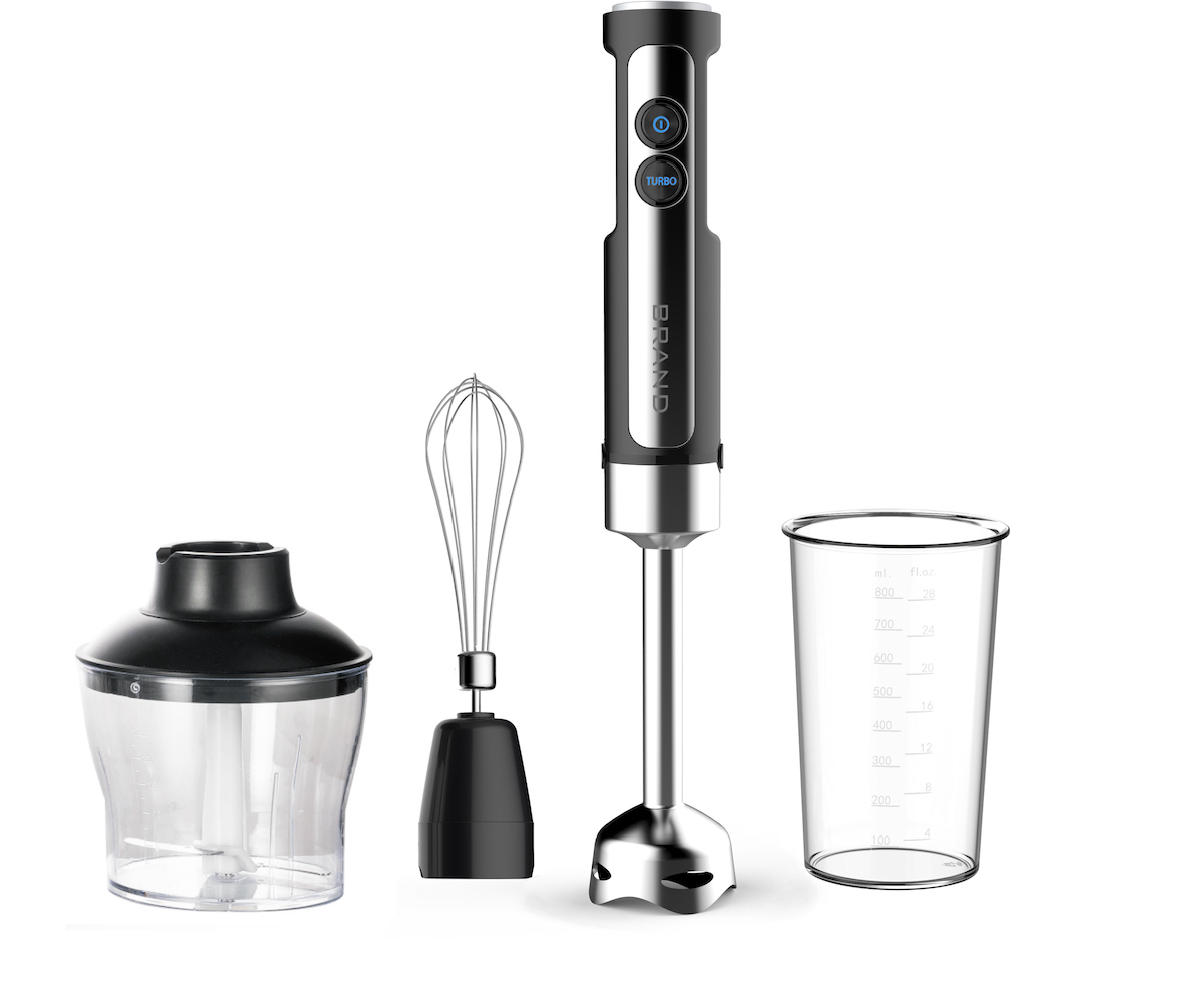 1500W Black Variable Household Push Button Electric Plastic Kitchen Multifunctional Hand Blender