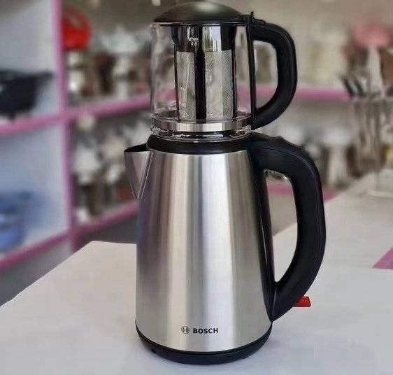 High quality factory price 1.7L S.S.Tea Machine in 2 layers, 1500-1800W keep warm Electric Kettle