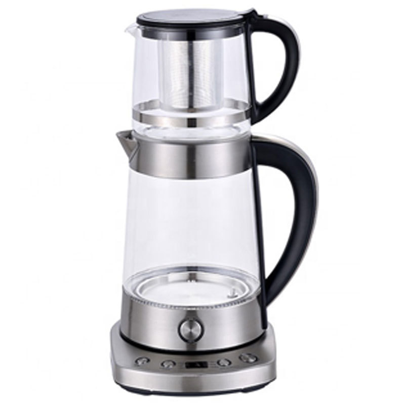 1.7L Stainless Steel Tea Maker -  2 in 1 Tea Kettle Boiler Tea Pot with Infuser, Water Heater Thermostat Control, Keep Warm Mode