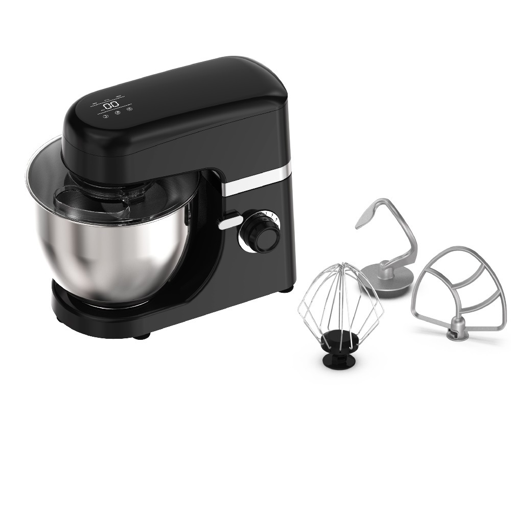 Mixing Bowl Digital Stand Mixer Cake Bread Dough Mixer Planetary Electric Food Mixer 5.5L Color Box Stainless Steel 1000W 1000