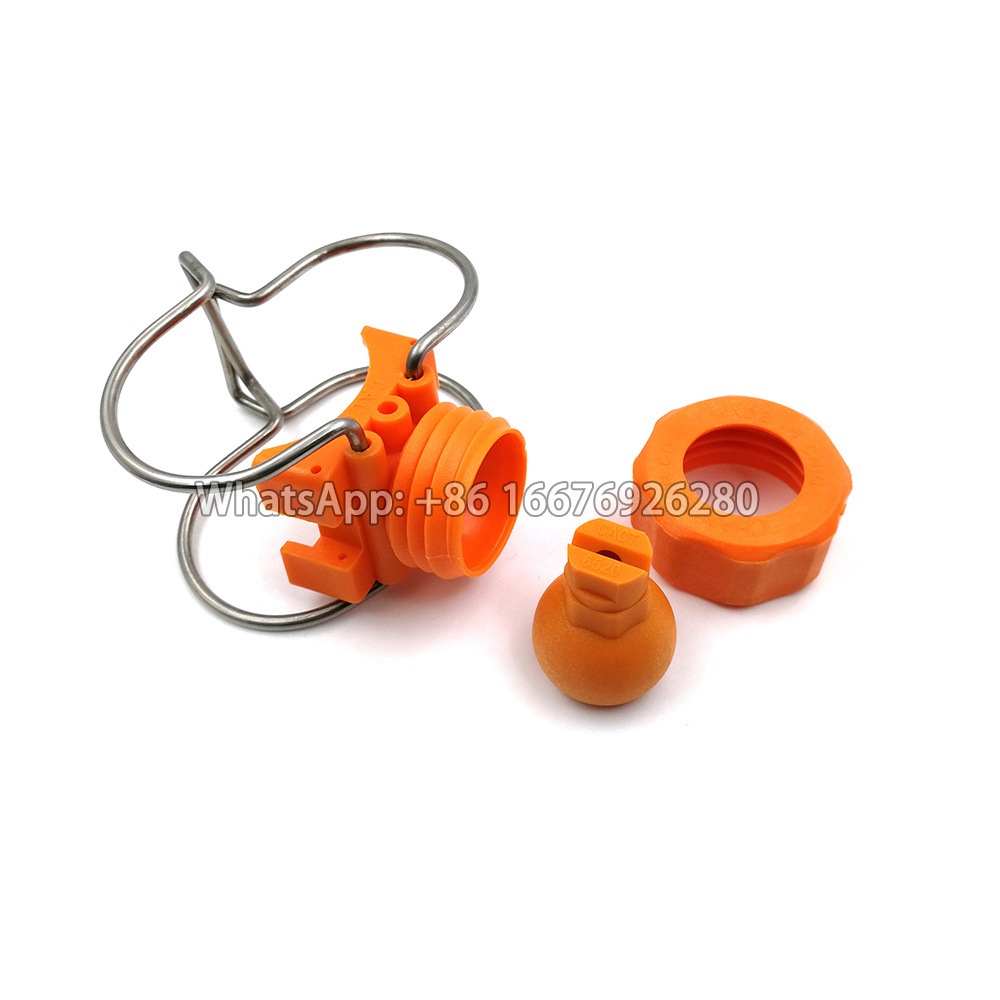 45-80 degrees Reinforced polypropylene pretreatment clip-eyelet nozzles  pretreatment clip-eyelet clamp spray nozzle